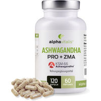 Produktbild von Alphavitalis Ashwagandha KSM66 und ZMA Kapseln
