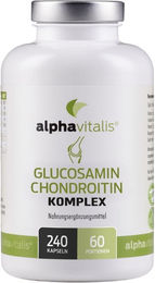 Alphavitalis Glucosamin Kapseln mit Chondroitin MSM und Hyaluron vegan 240 Stück – Bild 1 von 2