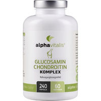 Produktbild von Alphavitalis Glucosamin Kapseln mit Chondroitin MSM und Hyaluron vegan 240 Stück