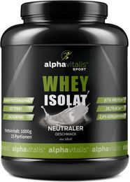 Alphavitalis Whey Protein Isolat Pulver Neutral 1000 g – Bild 1 von 3