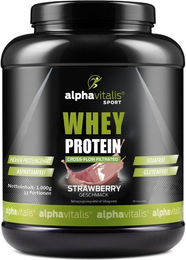 Alphavitalis Whey Protein Konzentrat Pulver Erdbeere 1000 g – Bild 1 von 3