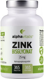 Alphavitalis Zink Bisglycinat Tabletten vegan – Bild 1 von 2