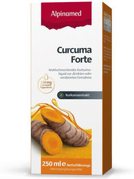 Alpinamed Curcuma Forte Extrakt flüssig vegan laktosefrei und glutenfrei 250 ml – Bild 1 von 2