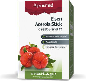 Alpinamed Eisen Acerola Sticks mit Eisenfumarat vegan laktosefrei und glutenfrei – Bild 1 von 3