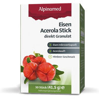 Produktbild von Alpinamed Eisen Acerola Sticks mit Eisenfumarat vegan laktosefrei und glutenfrei