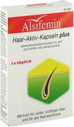 Alsifemin Haar Aktiv Kapseln plus mit Zink, Biotin und Selen, vegetarisch, glutenfrei und laktosefrei – Bild 1 von 1