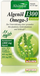 Alsiroyal Algenöl Omega-3 Kapseln vegan vegetarisch glutenfrei laktosefrei 30 Stück – Bild 1 von 1