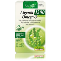 Produktbild von Alsiroyal Algenöl Omega-3 Kapseln vegan vegetarisch glutenfrei laktosefrei 60 Stück