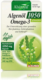 Alsiroyal Algenöl Omega-3 Kapseln vegan vegetarisch glutenfrei laktosefrei 60 Stück – Bild 1 von 1