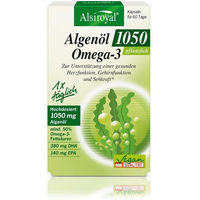 Produktbild von Alsiroyal Algenöl Omega-3 Kapseln vegan vegetarisch glutenfrei laktosefrei 60 Stück