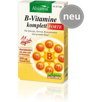 Produktbild von Alsiroyal B-Komplex B-Vitamine Komplett Forte Kapseln vegan vegetarisch glutenfrei laktosefrei 30 Stück
