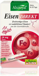 Alsiroyal Eisen Direkt Sticks mit Eisenfumarat vegan glutenfrei laktosefrei 30 Sticks – Bild 1 von 3