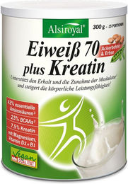 Alsiroyal Eiweiß 70 plus Kreatin Mehrkomponenten Protein Pulver Vegan Neutral 300g – Bild 1 von 1