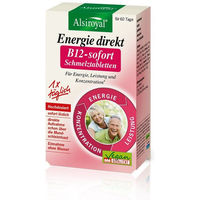 Produktbild von Alsiroyal Energie Direkt B12 Lutschtabletten Vegan Vegetarisch Glutenfrei Laktosefrei 120 Stück Doppelpack