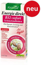 Alsiroyal Energie Direkt B12 Lutschtabletten vegan vegetarisch glutenfrei laktosefrei 30 Stück – Bild 1 von 1