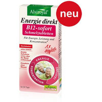 Produktbild von Alsiroyal Energie Direkt B12 Lutschtabletten vegan vegetarisch glutenfrei laktosefrei 30 Stück