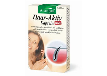 Alsiroyal Haar-Aktiv plus Kapseln mit Biotin Zink Selen Kupfer Goldhirse L-Cystein und B-Vitaminen vegetarisch glutenfrei laktosefrei 90 Kapseln – Bild 1 von 1