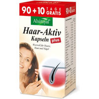 Produktbild von Alsiroyal Haar-Aktiv plus Kapseln mit Zink, Biotin und Selen, vegetarisch, 100 Stück