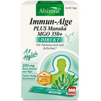 Produktbild von Alsiroyal Immun-Alge plus Manuka MGO 350+ mit Beta-Glucan, Vitamin C und Zink, 40 Sticks, vegetarisch, glutenfrei und laktosefrei