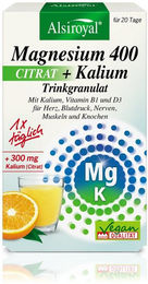 Alsiroyal Magnesium 400 Citrat und Kalium Trinkgranulat Orange zuckerfrei vegan Sticks – Bild 1 von 1