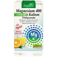 Produktbild von Alsiroyal Magnesium 400 Citrat und Kalium Trinkgranulat Orange zuckerfrei vegan Sticks