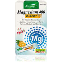Produktbild von Alsiroyal Magnesium 400 Komplex Sticks Zitrone vegan und zuckerfrei 40 Stück