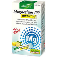 Produktbild von Alsiroyal Magnesium 400 Pulver 400 mg 20 Stück vegan glutenfrei laktosefrei