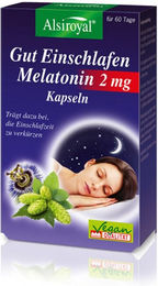 Alsiroyal Melatonin hochdosiert Kapseln vegan glutenfrei laktosefrei 60 Stück – Bild 1 von 1