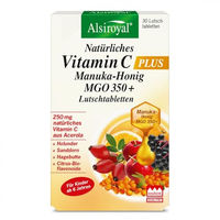 Produktbild von Alsiroyal Natürliches Vitamin C Plus mit Manuka Honig MGO 350 Kapseln 30 Stück glutenfrei und laktosefrei für Erwachsene und Kinder