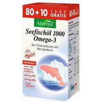 Produktbild von Alsiroyal Seefischöl Omega-3 Kapseln glutenfrei und laktosefrei ohne Zusatzstoffe