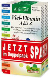 Alsiroyal Viel-Vitamin A-Z Doppelpack 60 Kapseln vegan vegetarisch glutenfrei laktosefrei – Bild 1 von 1