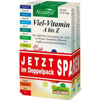 Produktbild von Alsiroyal Viel-Vitamin A-Z Doppelpack 60 Kapseln vegan vegetarisch glutenfrei laktosefrei