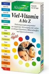 Alsiroyal Viel-Vitamin A-Z Kapseln vegan glutenfrei laktosefrei 30 Stück – Bild 1 von 1