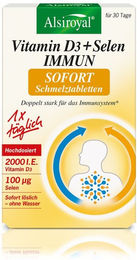 Alsiroyal Vitamin D3 und Selen Lutschtabletten 2000 IE vegan glutenfrei laktosefrei 30 Stück – Bild 1 von 1