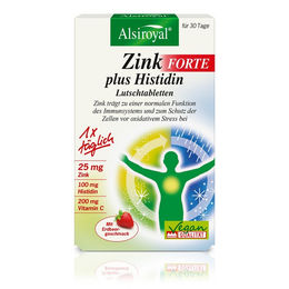 Alsiroyal Zink Forte plus Histidin Lutschtabletten vegan für Erwachsene 30 Stück – Bild 1 von 1