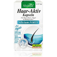 Produktbild von Alsitan Alsiroyal Haar-Aktiv-Kapseln mit Kieselerde, vegan und glutenfrei, 90 Kapseln