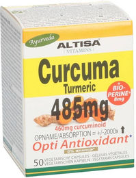 Altisa Curcuma Kapseln mit BioPerine 485 mg und 8 mg Extrakt standardisiert – Bild 1 von 1