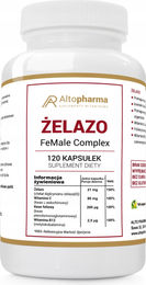 Altopharma IRON FeMale Complex Eisen Bisglycinat und Vitamin B mit 120 Kapseln für Frauen vegan und zuckerfrei – Bild 1 von 1
