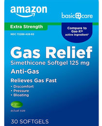 Amazon Basic Care Gas Relief Tabletten ohne Zusatzstoffe 30 Stück – Bild 1 von 1