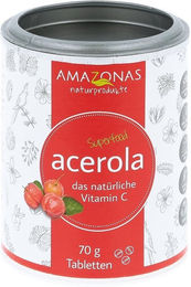 AMAZONAS Acerola Vitamin C Lutschtabletten zuckerfrei 70 g – Bild 1 von 2