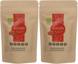 AMAZONAS Bio Vitamin C Lutschtabletten mit Acerola und Hagebutte für Kinder – Bild 1 von 1