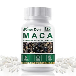Amer Don Maca Ashwagandha und Panax Ginseng 10000 mg Nahrungsergänzungsmittel 120 Kapseln – Bild 1 von 4