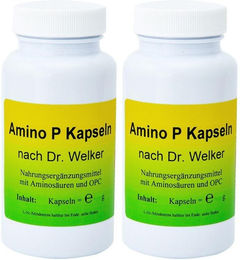 Amino P Kapseln von Hecht Pharma, 180 Kapseln, glutenfrei, laktosefrei und hefefrei – Bild 1 von 1