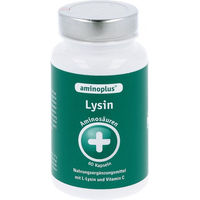 Produktbild von Aminoplus Lysin plus Vitamin C Kapseln mit L-Lysin laktosefrei und glutenfrei