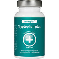 Produktbild von aminoplus Tryptophan plus Kapseln mit L-Tryptophan vegan laktosefrei glutenfrei 60 Stück