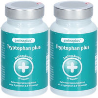 Produktbild von aminoplus Tryptophan plus mit L-Tryptophan und B-Komplex, 120 Kapseln, vegan, laktosefrei und glutenfrei