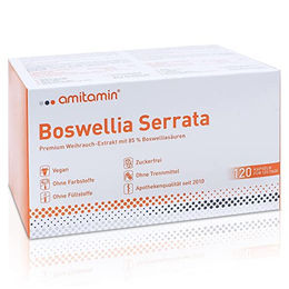 Amitamin Boswellia Serrata Weihrauch Kapseln vegan ohne Zusatzstoffe 120 Stück – Bild 1 von 1