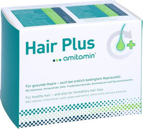 Amitamin Hair Plus Kapseln mit Zink, Biotin und Selen, 60 Stück, ohne Zusatzstoffe – Bild 1 von 1