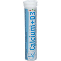 Produktbild von AmosVital Calcium 600 mg mit 5 µg Vitamin D3 Brausetabletten
