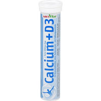 Produktbild von Amosvital Calcium 600 mg und Vitamin D3 5 µg Brausetabletten 20 Stück